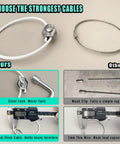 Heavy Duty Furniture Anchors Tough As Nails For Baby Proofing Earthquake Safety 304 Stainless Steel Rock Solid Anti Tip Brackets Rust Free Adjustable Wall Mount Kit For Wiggly Kids And Pets 2 Sets with strong 3mm thick cable.
