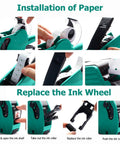 Heavy-Duty Labeling Gun Kit With 5000 Stickers And 3 Ink Cartridges For Retail Grocery And Office Use, Pro-Grade Price Tagger With Quick-Change Cartridges, Durable Green Unit For Fast Easy Out-Of-The-Box Tagging installation steps