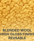 Close-up of blended wool texture on 7.5 Inch Wool Polishing Pads 2-Pack For Cars Boats RVs, highlighting high gloss finish.
