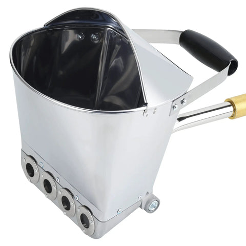 Beast 4 Jet Plaster And Stucco Sprayer Pneumatic Cement Mortar Gun with cover, angled view showing metal construction