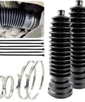2 Pack Tie Rod Boot Kit For Rack And Pinion With Thickened Neoprene, Includes 4 Stainless Steel Clamps And 6 Cable Ties, Universal Inner Boot