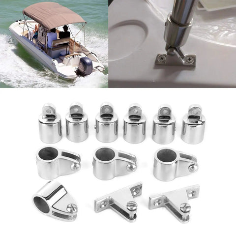 Premium Marine Grade 316 Stainless Steel Boat Hardware Kit With Slide Ends Hinges And Fitting Accessories Perfect For Upgrading Your Yacht Or Bimini Top Rigging In Saltwater Waters, 22mm parts