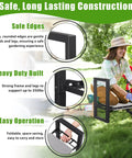 3 In 1 Garden Kneeler And Seat Folding Heavy Duty Bench With Handles for Kneeling and Sitting, shown with user in garden
