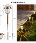 Outdoor Solar Lights 4 Pack Waterproof Garden Pathway Driveway Yard Lights With Auto On Off, size reference illustration