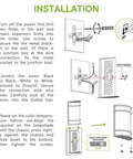 Installation guide for Elekeed LED Indoor Wall Mount Light Fixture, Matte Black Wall Sconce, showing wiring and setup steps.