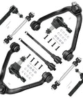 Beefed Up Front Upper Control Arm Suspension Kit With Ball Joints For 1999 2006 Chevrolet Silverado And GMC Sierra 1500 RWD Includes Tie Rod Ends And Sway Bar Stabilizer Links 10pcs K80942, 10-piece front end parts