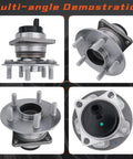 Rear Wheel Hub And Bearing Assembly With ABS For Toyota Corolla 2009 2019 Corolla Im 2017 2018 Matrix 2009 2013 And Pontiac Vibe 2009 2010 5 Lug Driver And Passenger Sides With Japan Made Bearing Grease shown in multiple angles
