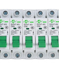 Front view of AC Miniature Circuit Breaker 1 Pole 16 Amp 120/240VAC DIN Rail Mount With Thermal Magnetic Trip C Curve DZ47-63