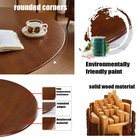 Heavy Duty Wood Lazy Susan Turntable For Round Tables 360 Smooth Spin Serve Food Without The Drama White showing rounded corners and solid wood material.