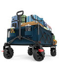 Beast Wagon 600L Folding Utility Wagon With Extra Wide 26 Inch Wheels For All Terrain Use Tailgate Access Cargo Net And 400 Lb