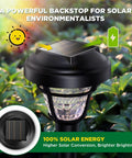 Super Bright 2 In 1 Solar Lights Outdoor Waterproof Auto On Off Dusk To Dawn Garden Solar LED Pack 10 shown in garden setup