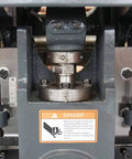Close-up of 25 Ton Mechanical Punch Press Machine Workhorse For Metalworking And Fabrication, Eccentric C Frame Punch Tool