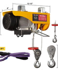 Heavy Duty 440 Lb Electric Hoist And Winch Kit With Remote Control 120V Lift System for garage with anti twist cable