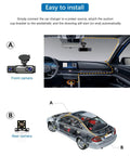 Installation of 3 Channel Dash Cam For Cars Front Cabin And Rear Cameras With 1080P Resolution shown in car interior