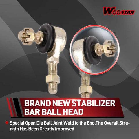 Two Hundred Forty Millimeter Tie Rod End Replacement For ATV Quad FiftyCC To Two Hundred FiftyCC TenMillimeter Thread Nine Point Four Inch Length Heavy Duty Metal Easy Install Corrosion Resistant Fits Most Four Wheelers, shown with thread detail