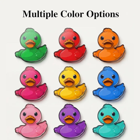 Colorful duck designs in multiple options for Custom Photo Wall Hooks Featuring A Personalized Name Duck Design No Drilling Acrylic Hangers.