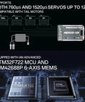 Diagram showing Nexus XR Helicopter Flight Controller with Integrated 2.4G ELRS Receiver and dual semtech SX1281 transceivers