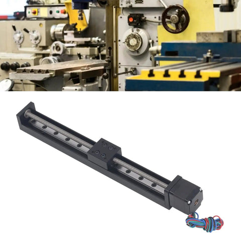 Rock Solid High Precision Linear Rail Guide Slide Actuator with 200mm stroke and T6x4 screw for CNC applications