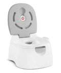 The Real Deal Toddler Potty Training Chair 3-In-1 Potty Seat With Step Stool Plus Arm And Hammer Deodorizing Disc Gray removable bowl for easy cleanup.
