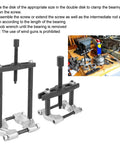 Heavy Duty 14PCS Bearing Puller Kit And Gearbox Separator Set Alloy Steel Pro Tools For Auto Gear Shaft Fix L Leg Puller For Pulley Flywheel Removal Wheel Hub Axle Shaft Work Quick Setup On Cars Trucks Helps Nail The Job Quick No Drama, alloy steel puller set with separator jaws and screw