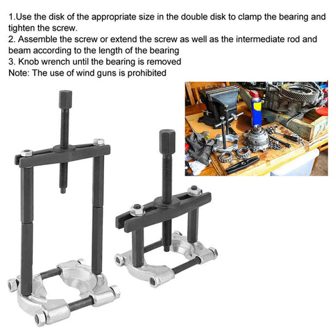 Heavy Duty 14PCS Bearing Puller Kit And Gearbox Separator Set Alloy Steel Pro Tools For Auto Gear Shaft Fix L Leg Puller For Pulley Flywheel Removal Wheel Hub Axle Shaft Work Quick Setup On Cars Trucks Helps Nail The Job Quick No Drama, alloy steel puller set with separator jaws and screw