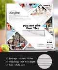 White Peel And Stick Floor Tiles 12x12 Inch 16 Pack Waterproof Vinyl Flooring For Bathroom Kitchen Laundry Room Easy D I Y Renter Friendly No Grout Needed Sturdy Scratch Resistant Tiling on packaging