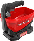 Red V20 Four Season Seed Spreader Handheld One Point Two Gal With 6 Speed Settings For Fertilizer Salt And Ice Melt Crazy Coverage Up To 5000 Sq Ft Per Tub Tool Only Easy Grip Versatile Spreading For Your Yard And Garden.