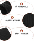 Close-up of black PE material showcasing lightweight and skin-friendly features of High Density Cut Resistant Arm Sleeves Two Pack Legit Tough As Nails Forearm Guards.