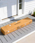 Box containing 41 Inch Square Shovel With Hardwood Handle And D Grip For Gardening Landscaping And Construction on porch