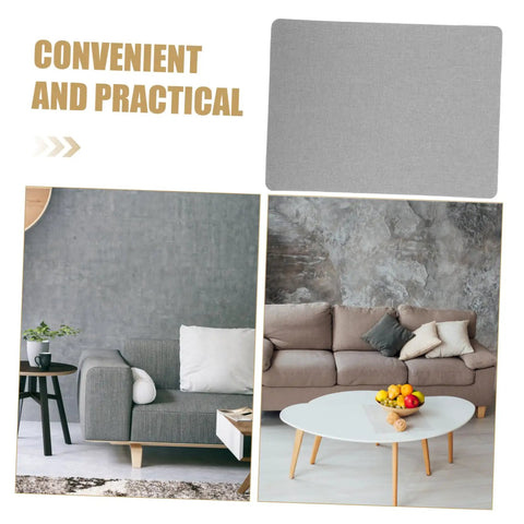 Self Adhesive Linen Repair Patch Kit, 5 Pieces, Grey Appliques For Quick Tees And Jeans Fixes, Sweatshirts, And Furniture shown on sofas