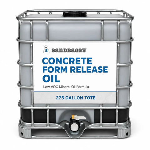 Heavy Hitter Concrete Form Release Agent And No Mess Form Oil For Top Shelf Finishes in a 275 gallon tote container.
