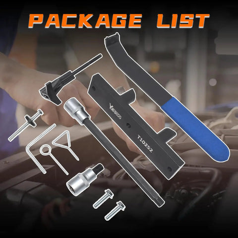 Beefed Up Camshaft Alignment And Timing Tool Kit For Audi And VW 2.0 FSI TFSI Petrol Engine with tools and sockets