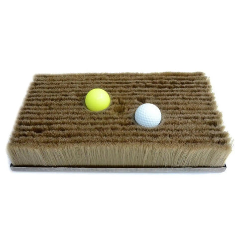 Golf Bunker Practice Mat With Realistic Sand Pit Feel Outdoor Training Accessory For Adults Includes Bunker Brush close-up with balls