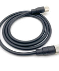 Rugged Heavy Duty M12 8 Pin Female to Female Connector Cable A Code Straight Profibus Double Female Cable in coiled view