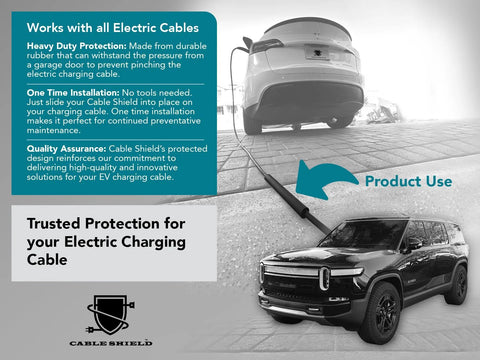 Cable Shield EV cable protector for garage charging cables; US-made, Cable Shield brand