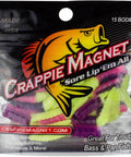 Crappie Magnet 15-Piece Glow Pop Lure Set With Soft Plastics, glow color in sealed package, designed for freshwater anglers.