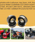 Beefed Up Front Wheel Flange Bearing Kit For Husqvarna Craftsman Murray Poulan AYP showing bearings and compatible mowers
