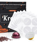 Reusable Aluminum Foil Lids For Nespresso VertuoLine Pods To Reuse Vertuo Coffee Capsules In Minutes Durable Seals For Refilling Pods 100 Pack Safe Kitchen Accessory