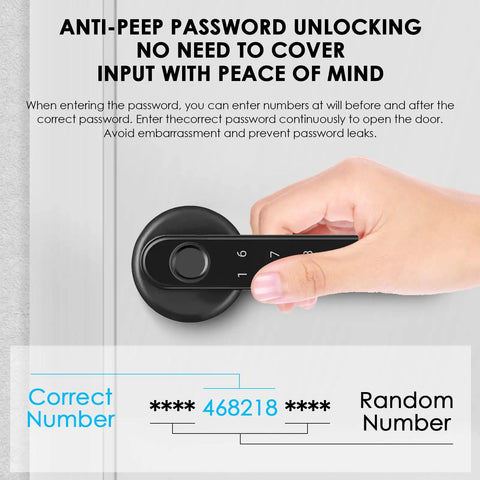 Smart Biometric Door Lock With Keypad And App 4 In 1 No Key Needed Keyless Entry Fingerprint Code Tap And Go Phone Access