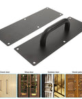 304 Stainless Steel Push Pull Door Handle With Screws For Fireproof Passages, Sliding Doors, Closets, Barns And Kitchens