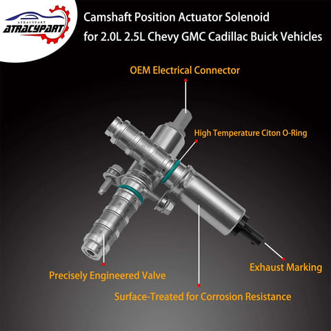 Camshaft Position Actuator VVT Solenoid For 2.0L And 2.5L Chevy Malibu Impala Colorado Cadillac ATS GMC Canyon Buick Envision And More