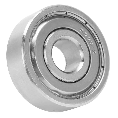 Close-up view of a single stainless steel bearing from the 10 Pcs Miniature Stainless Steel Ball Bearings For Lightning Fast Machinery Parts And Industrial Hardware Heavy Duty Rolling Elements For Dependable Motion Control In Your Workshop set.