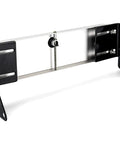 AccuLevel RV Leveling Brackets for Fifth Wheel King Pin Boxes Front to Back and Side to Side Leveling, metal and black finish