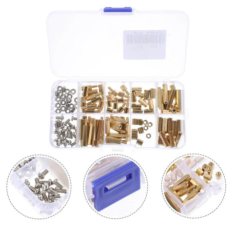Hex Standoff And Screw Nut Kit With Stainless Steel And Brass Hardware For Computer Motherboard Installations And Machine Parts