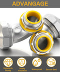 Built Tough Liquid Tight Connector 90 Degree Insulated Zinc Die Cast Metal Tight Electrical Conduit Connector For Flexible Type B