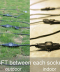 25 Foot 14 Gauge Outdoor Power Extension Cord With Four Outlets And Evenly Spaced Plugs, ideal for various settings