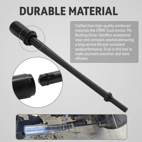 Heavy Duty Pneumatic Bushing Drive Tool For Removing And Installing 1-3/8 Inch Bushings 11-1/2 Inch Long Compact Auto