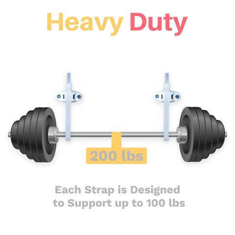 Image of 12 Pack Heavy Duty Furniture Anchors for Baby Proofing and Anti Tip Wall Straps supporting heavy weights up to 100 lbs.