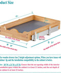 Pull Out Cabinet Organizer 1 Tier Sliding Shelf For Base Cabinets 20W By 21D with dimensions and installation details
