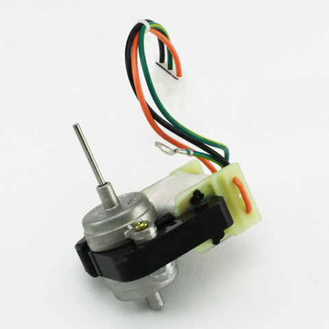 Beefy Condenser Fan Motor Replacement For Refrigerators OEM Genuine Part WR60X10220 with colorful wires, screws, and connectors